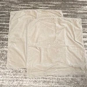 Set of Beige Velvety Pillows